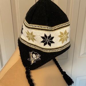 Reebok Pittsburgh Penquins Alpine Old Time Kids Hockey Knit Cap